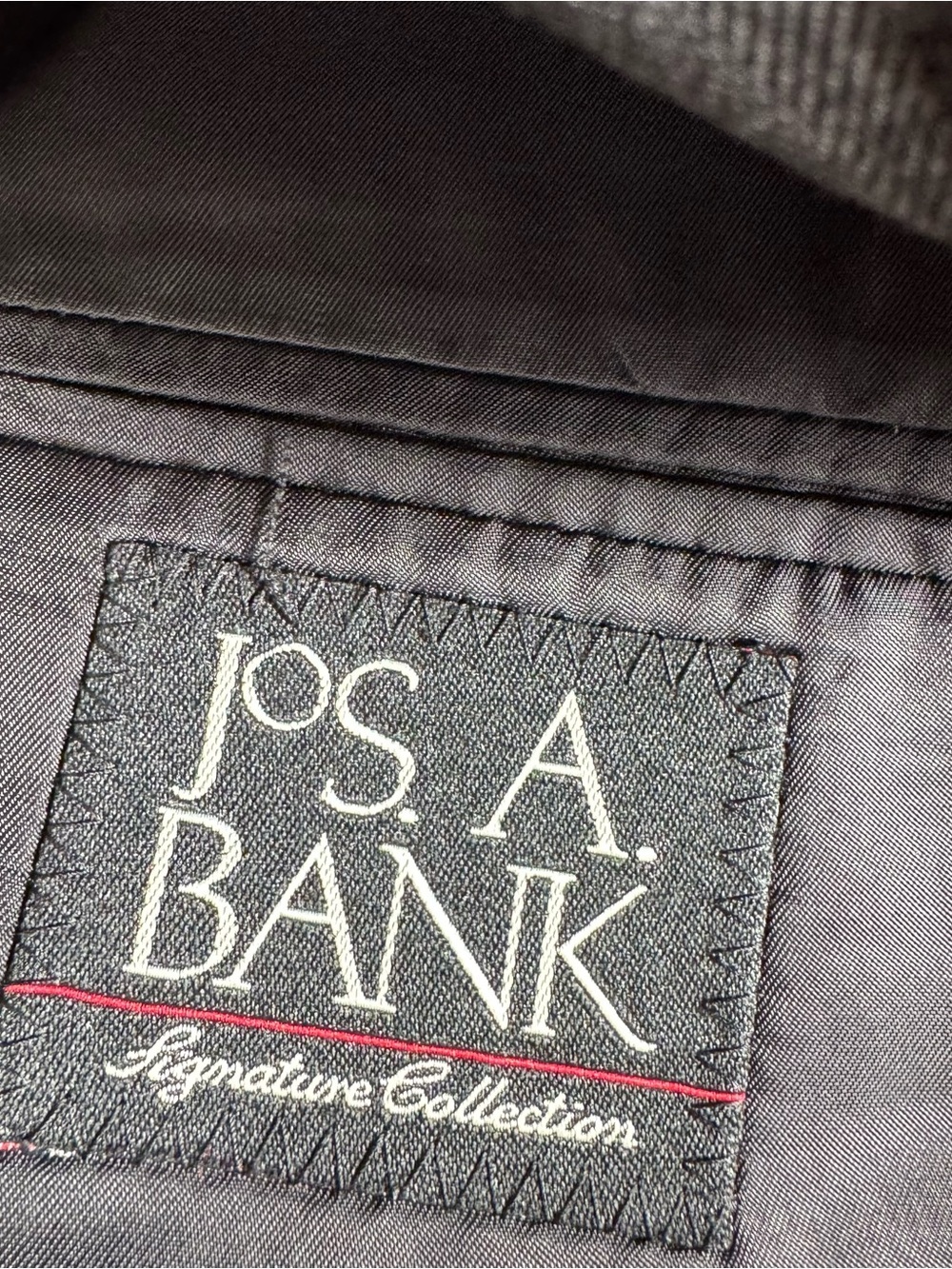 Jos A Bank 100% Wool Blazer Sport Coat Gray Tailored Jacket 43R - Picture 5 of 9